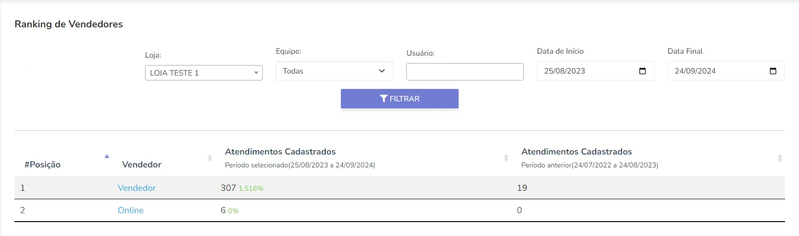 Meu relatório - TEIA CRM